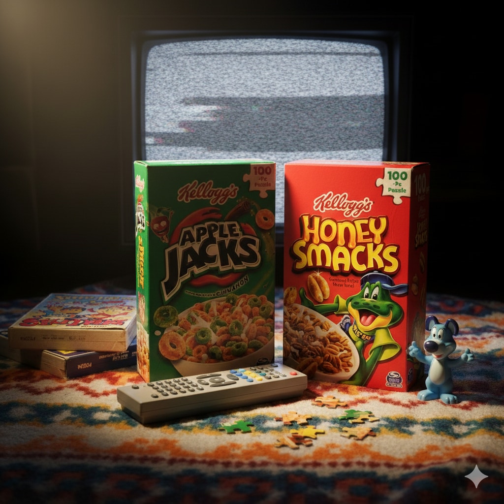 Apple Jacks & Honey Smacks Cereal Box 100-Piece Puzzles –  | Set of 2 | Spin Master