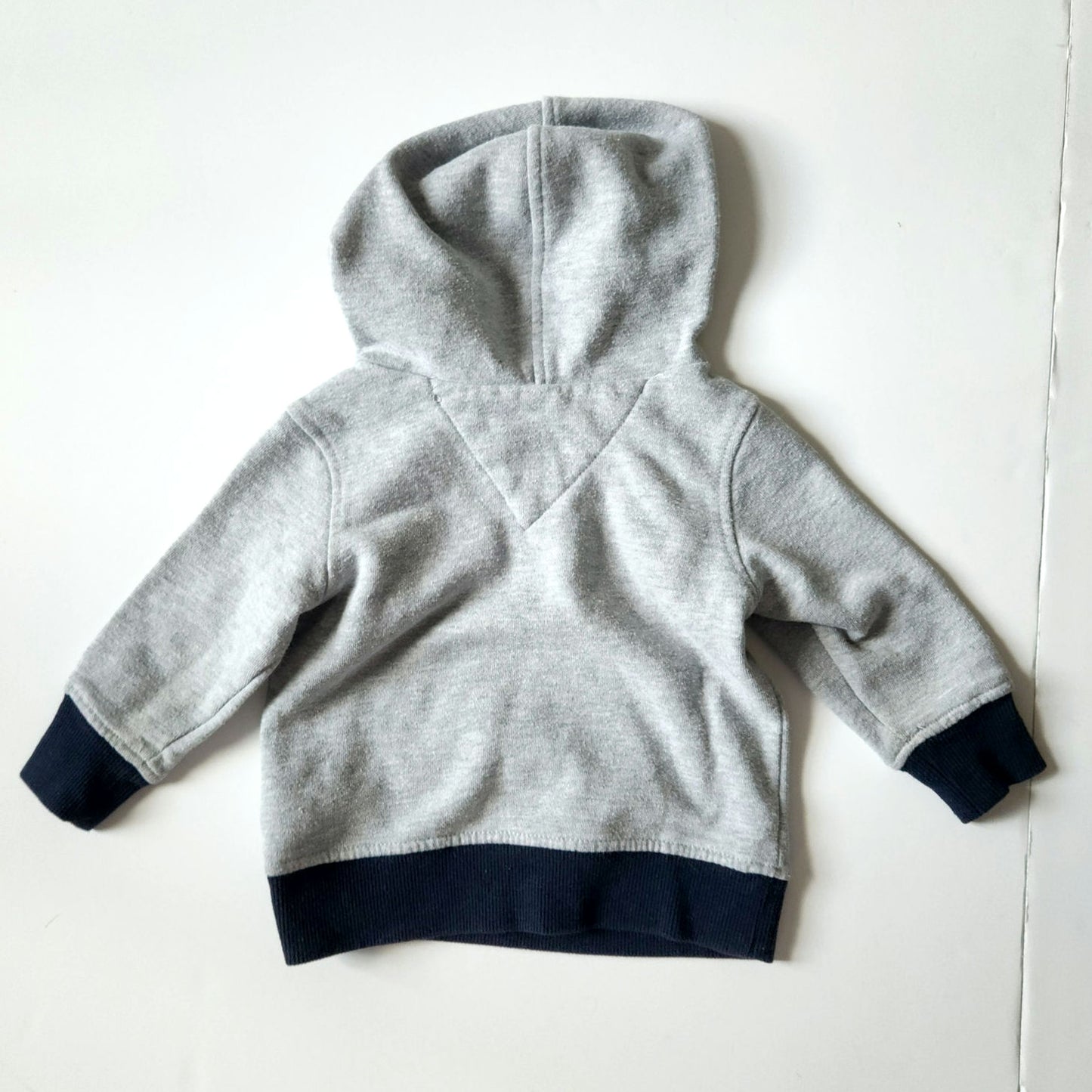 Baby Hoodie | Gray Logo Sweatshirt | Unisex Infant Size 12 Months