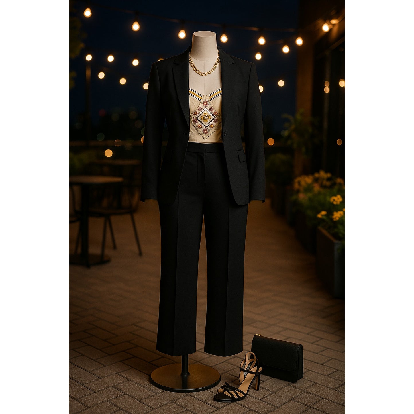 Free People Datura Corset Sleeveless Crop Top Boho Metallic Embroidery Size S