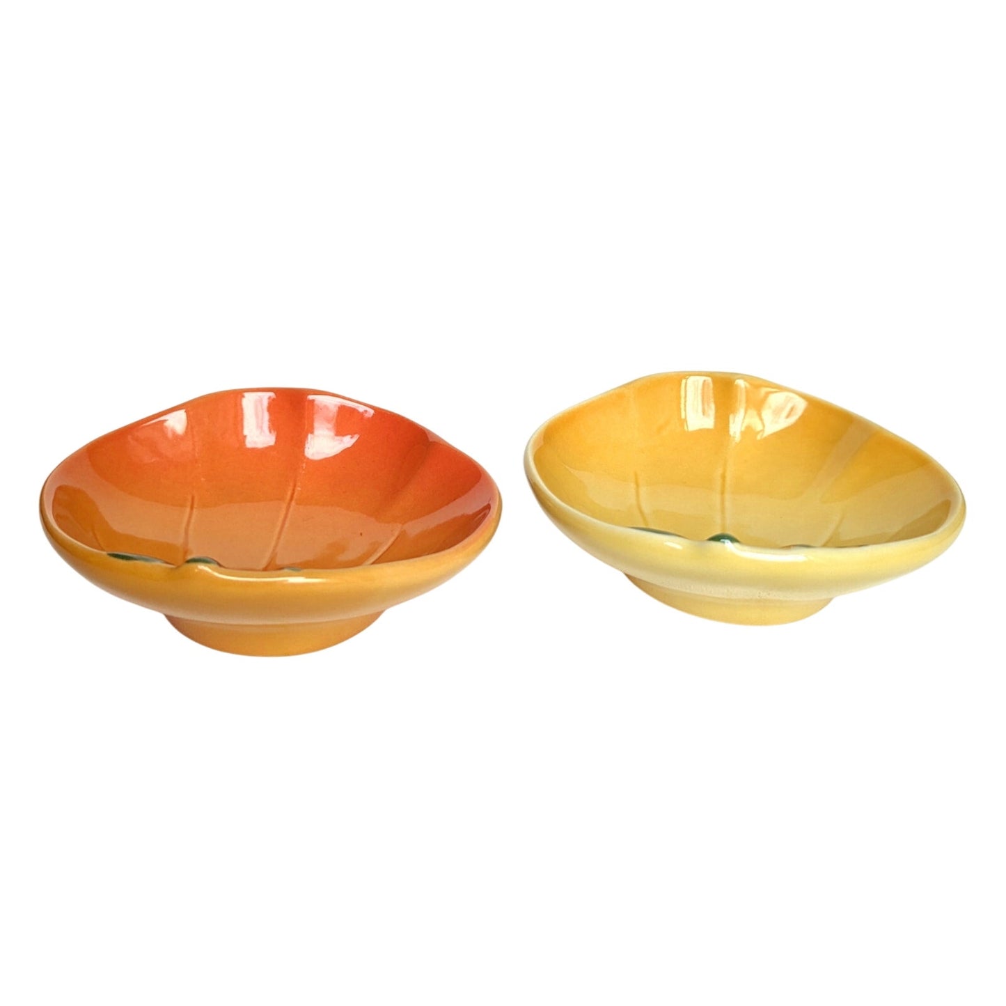 🍅 Williams Sonoma Vintage 2000s Heirloom Tomato Appetizer Dip Bowls – Set of 2 (Orange & Yellow) | Home