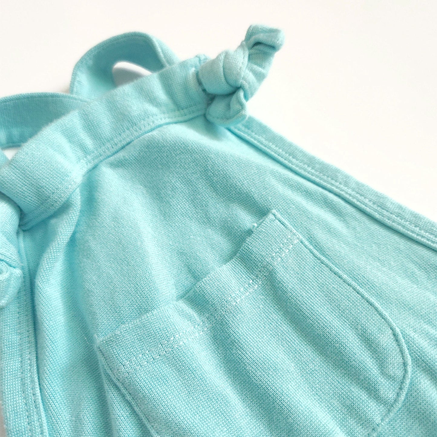 Bamboo Jersey Adjustable Overall Romper Pants – Turquoise Size 3T NWOT