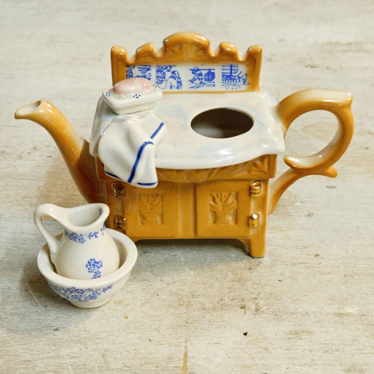 1990s Paul Cardew Designs Mini Victorian Washstand Teapot