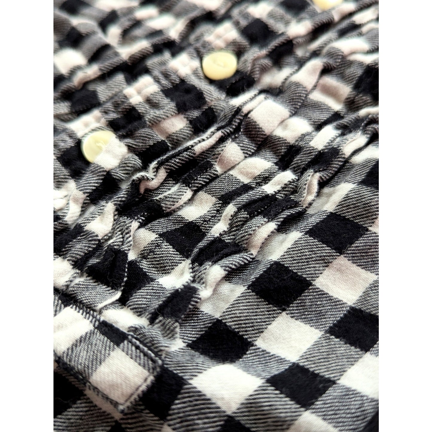 Black & White Plaid Flannel Tunic Shirt | Girls Size 3T