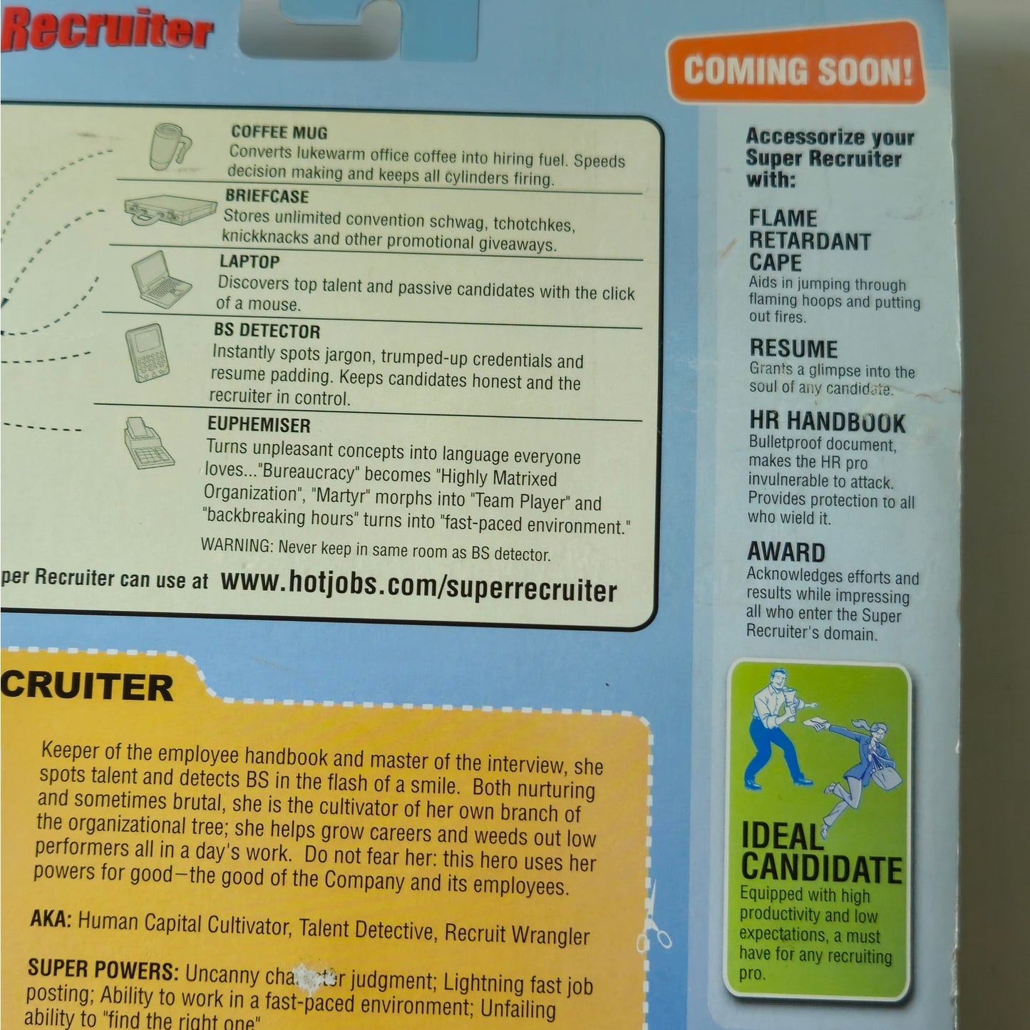 2005 Yahoo! HotJobs Super Recruiter Action Figure | New in Original Packaging | HR Promo Collectible