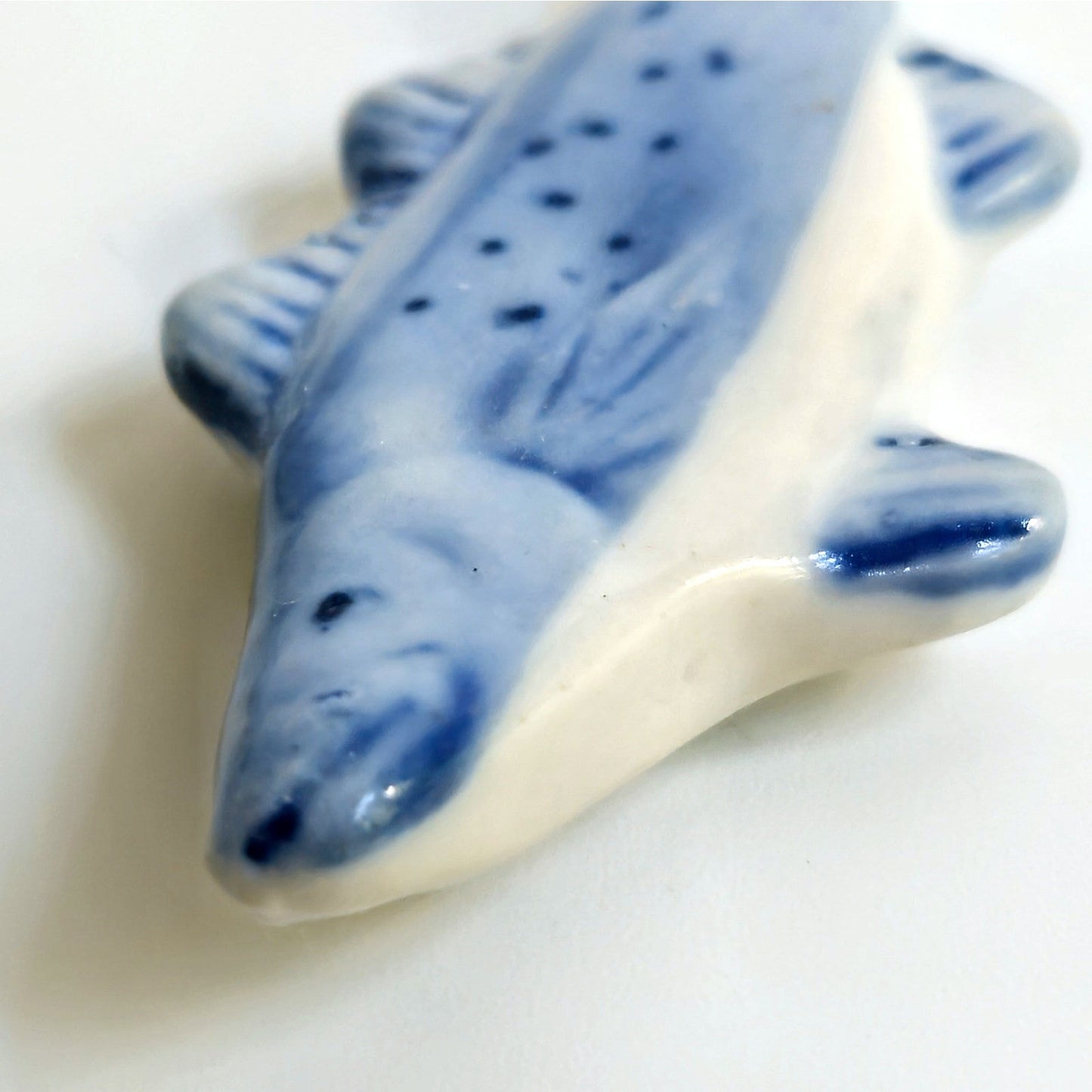 Vintage Blue & White Fish Chopstick Rests (Set of 4)