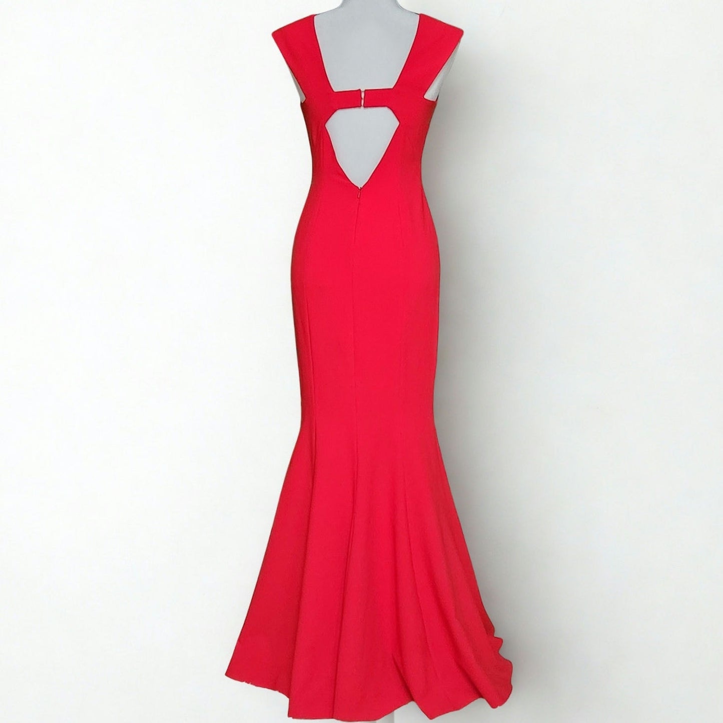 Jay Godfrey Women's Red Cutout Back Sleeveless Mermaid Gown Women’s Size 2 Formal Dress