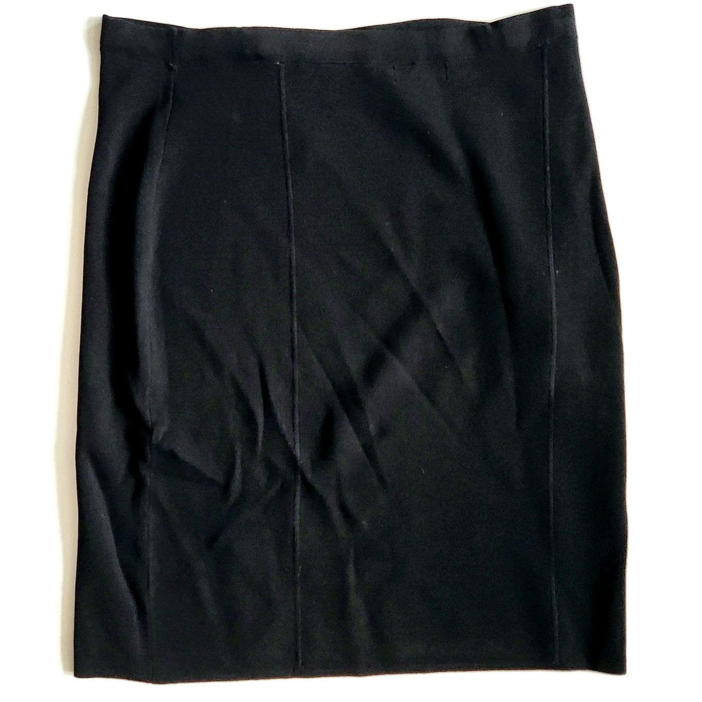 Calvin Klein Black High Rise Luxe Stretch Pencil Skirt Size Large