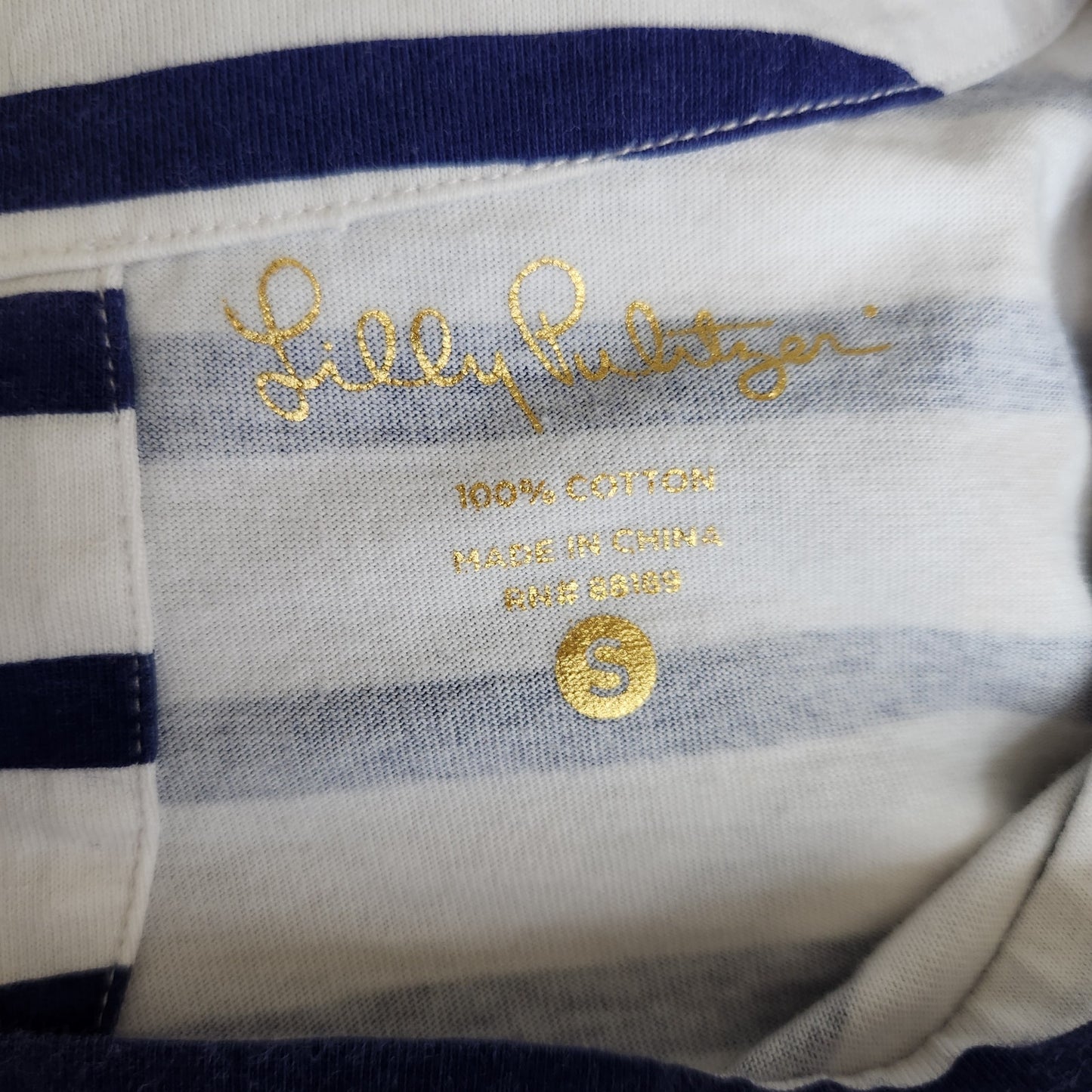 Lilly Pulitzer Beacon Blue Serene Striped Peacock Engineered Dress – Women's Size Small