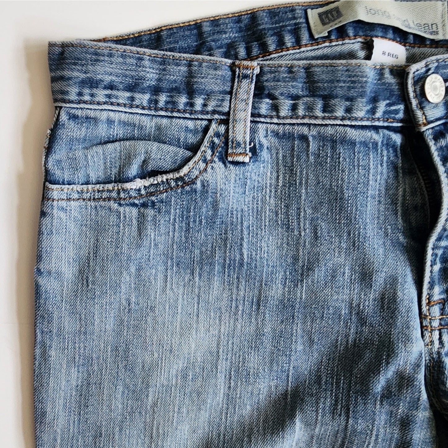 Vintage Y2K Gap Long & Lean Jeans | Light Wash Flare Bootcut | Women's Size 8 Regular | Low Rise 2000s Denim