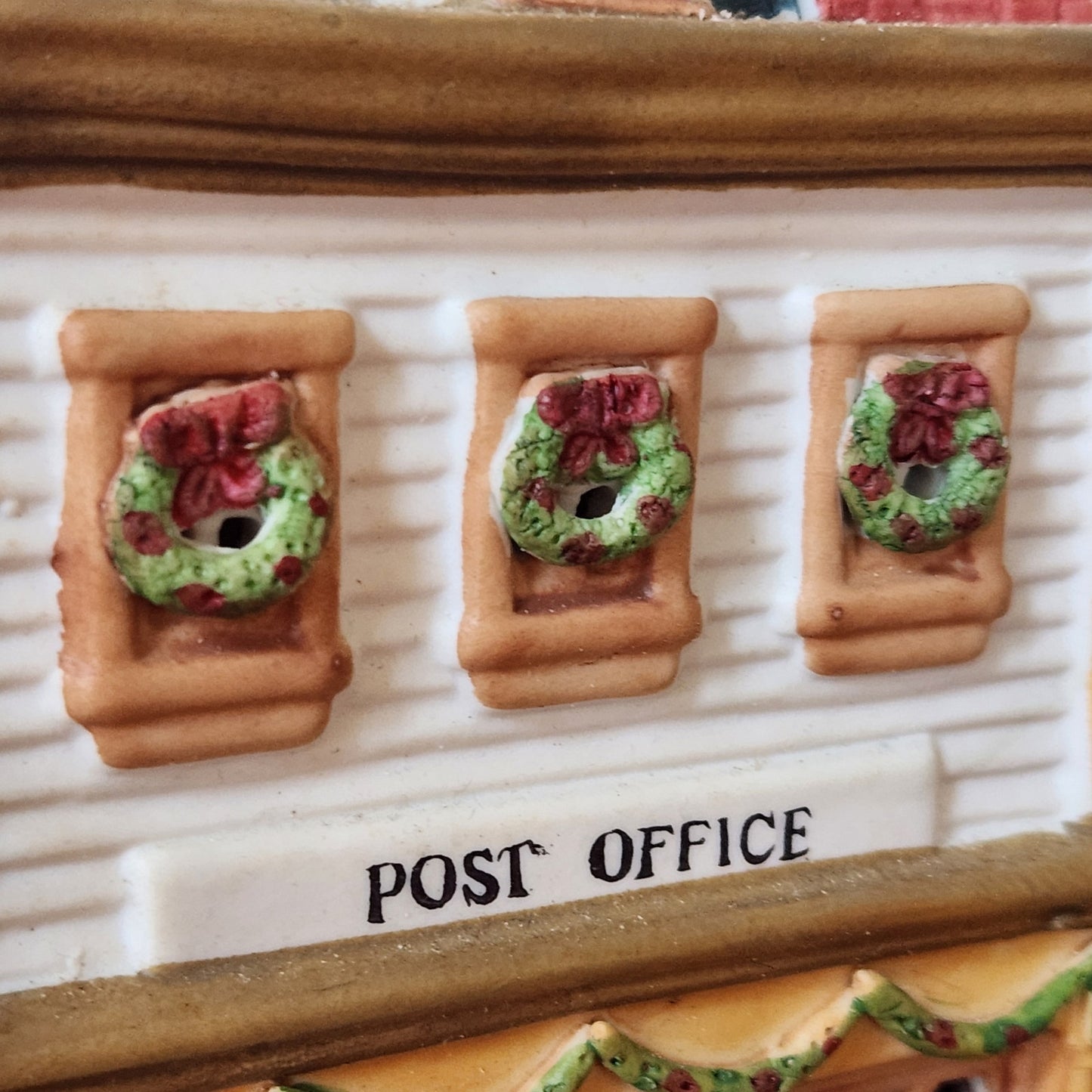 1992 Lemax Post Office & Barber Shop — Lighted Christmas Village Building