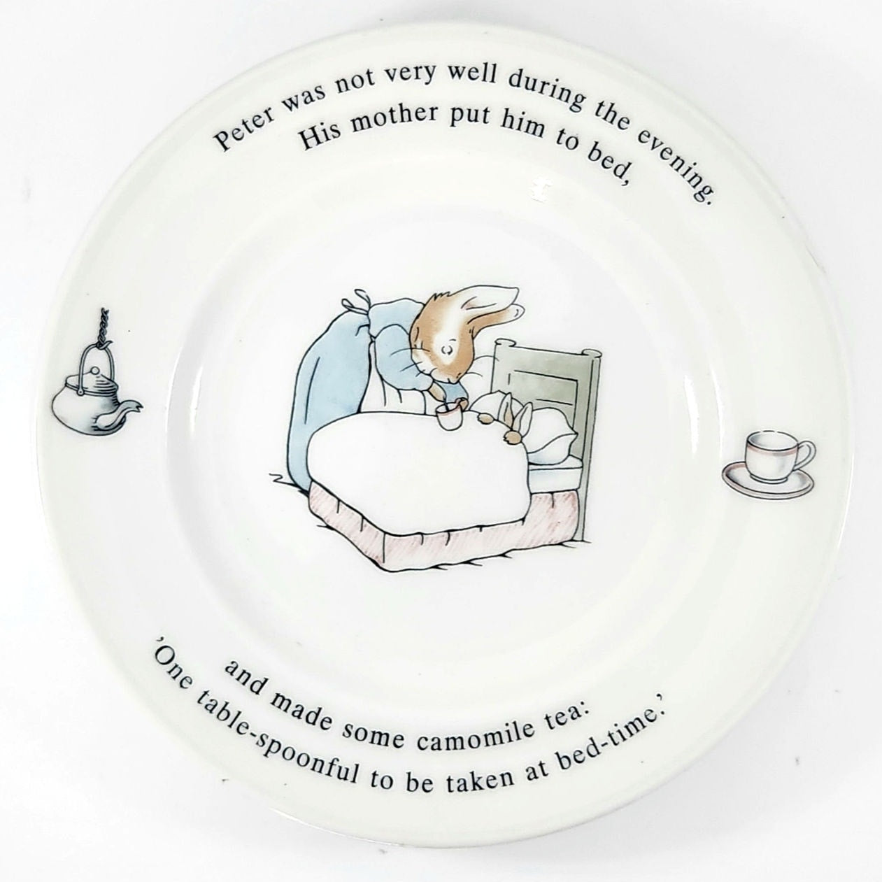 Vintage 1990s Wedgwood Beatrix Potter Peter Rabbit Plate & Mrs. Tiggy-Winkle Mug | Kids Home