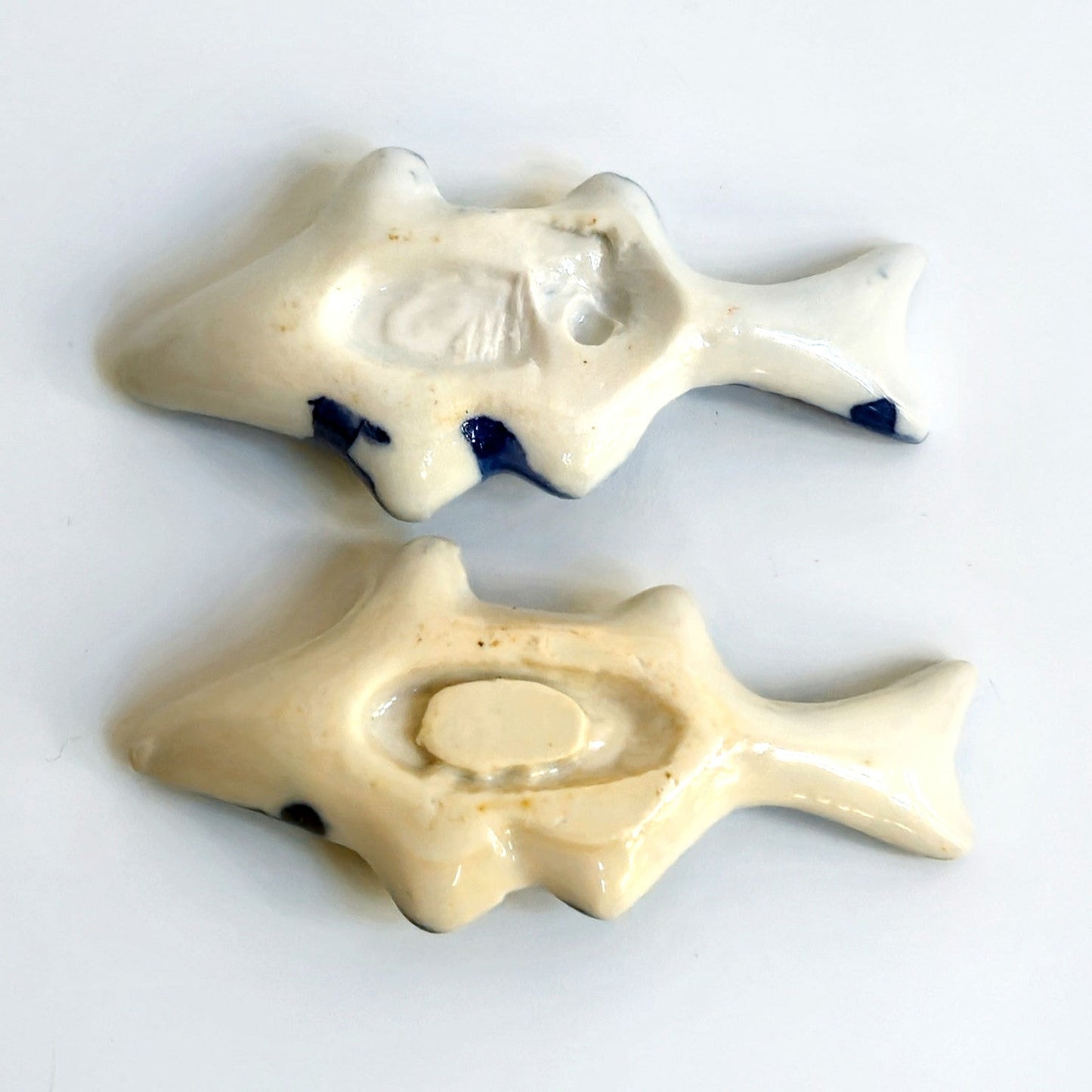 Vintage Blue & White Fish Chopstick Rests (Set of 4)