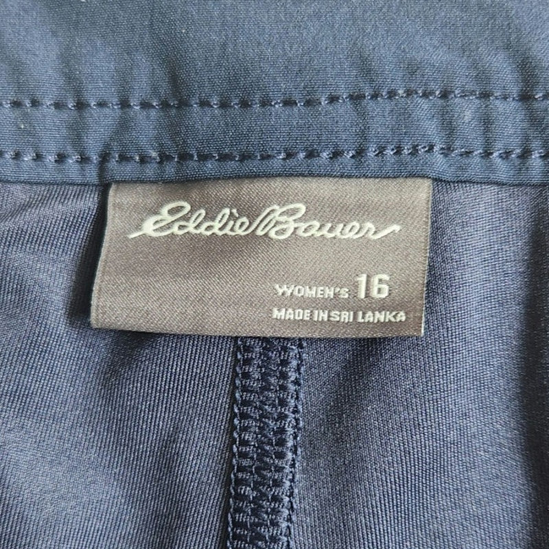 Eddie Bauer Women’s Athletic Golf Skort Navy Blue | Outdoor Hiking Tennis Skirt with Built-In Shorts UPF 50+ | Women's Size 16