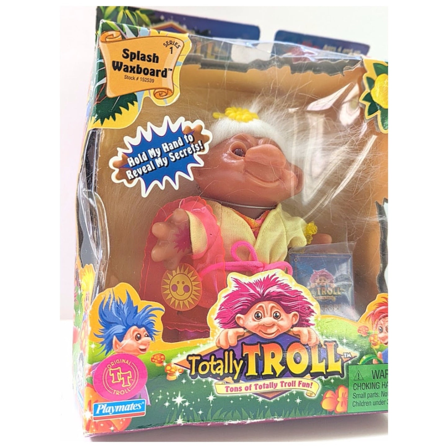 Totally Troll Splash Waxboard Series 1 Doll – Playmates 2001 – White Hair – New in Box (NIB) - Kids Toy