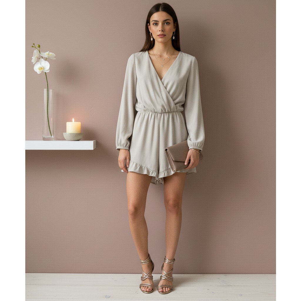 Rocky Romper – Taupe Beige  - Women's S