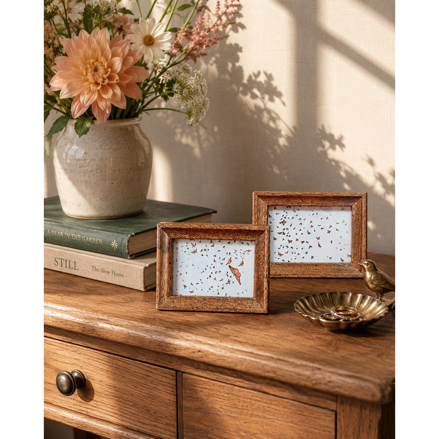 Vintage 1990s Maryjo Koch Monarch Butterflies Prints