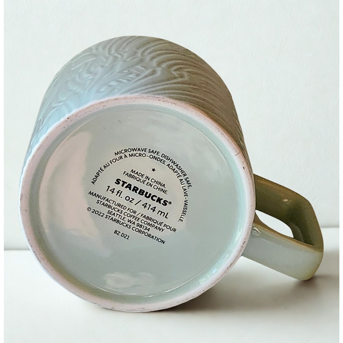 Starbucks 2022 Mint Green Anniversary Siren Mermaid Tail 14 oz Ceramic Mug | Home