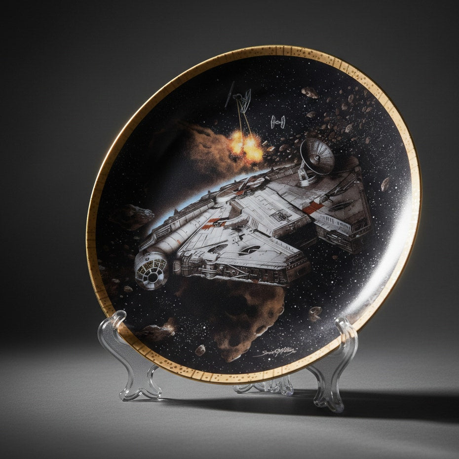 Vintage 1994 Star Wars Space Vehicles Series Millennium Falcon Plate