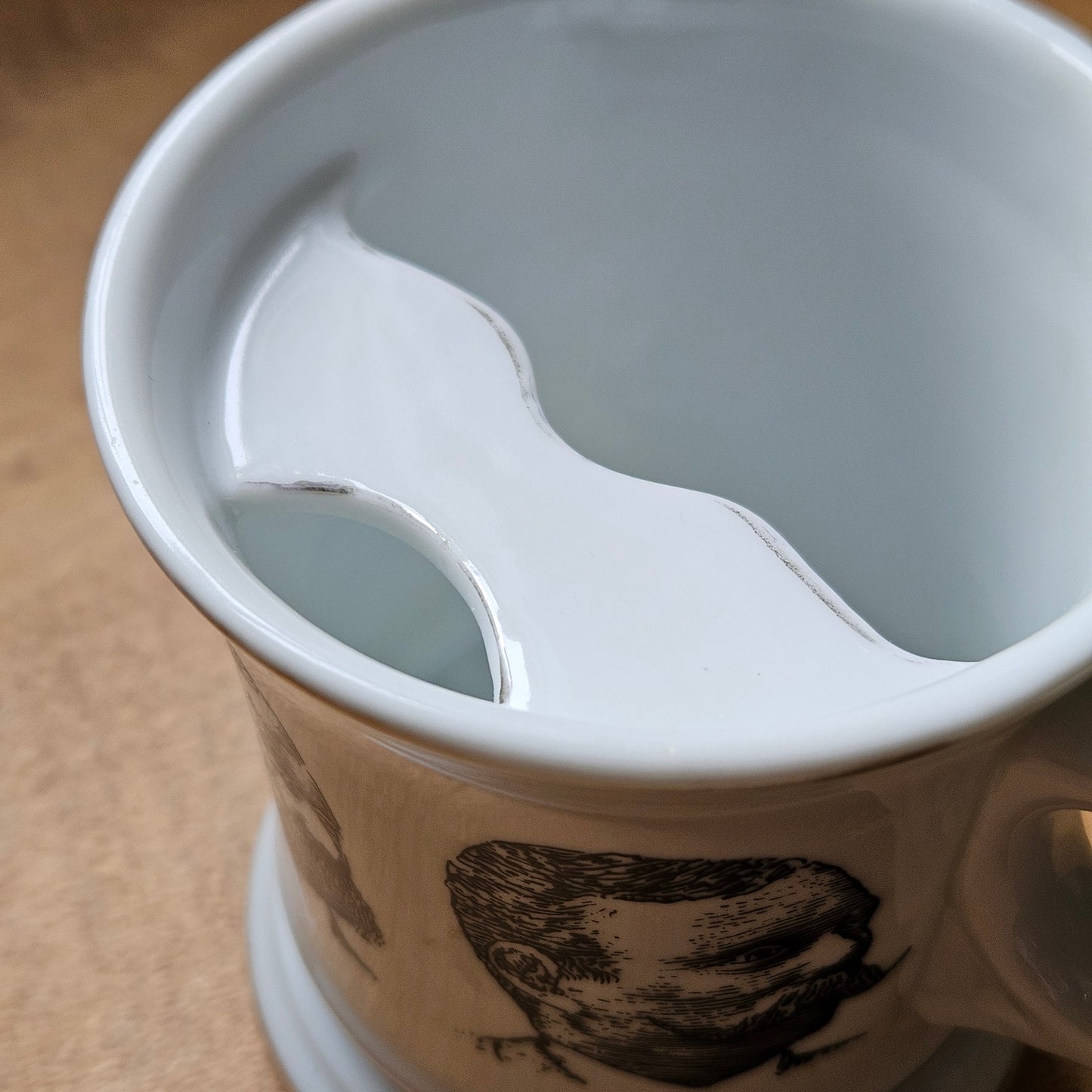 Vintage Mid-Century Viking Mustache Mug | 1960s–70s Pedestal Shaving Mug