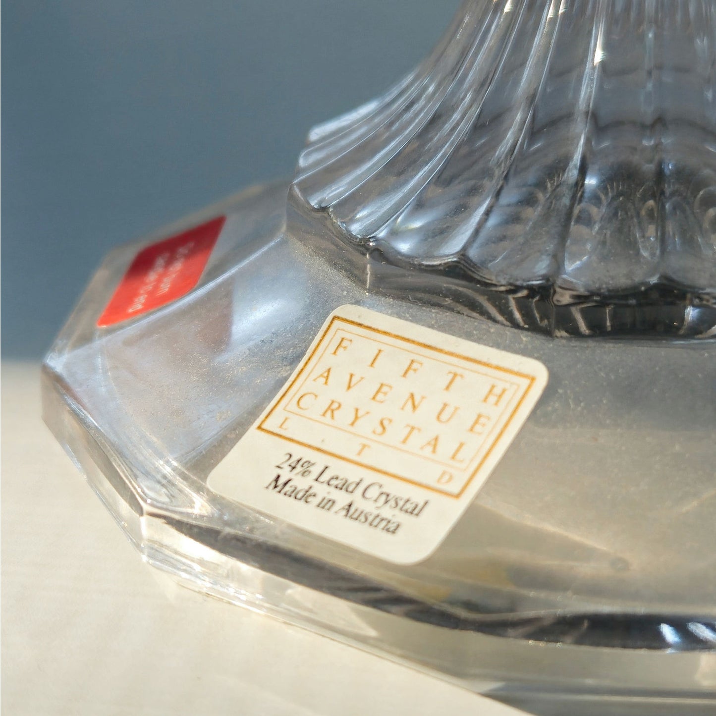 Vintage Fifth Avenue Crystal Pineapple Candlestick Holder