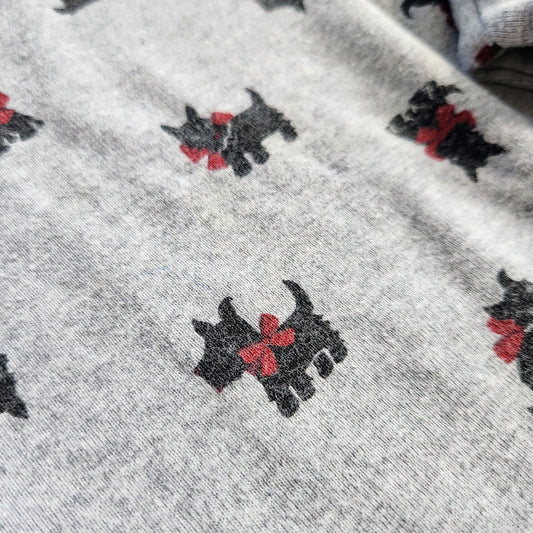 Gymboree Girls Scottie Dog Print Gray Turtleneck | 100% Cotton | Size 6
