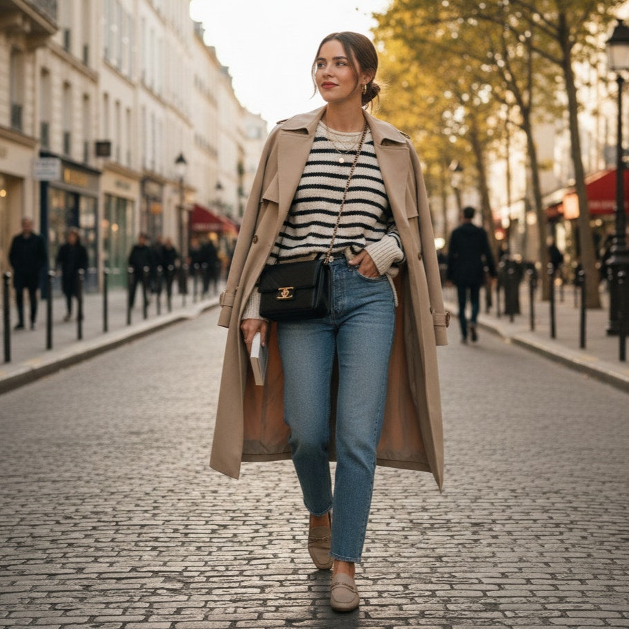 Paris Jersey Girl Viscose Sweater | Marine Blue | Women's M