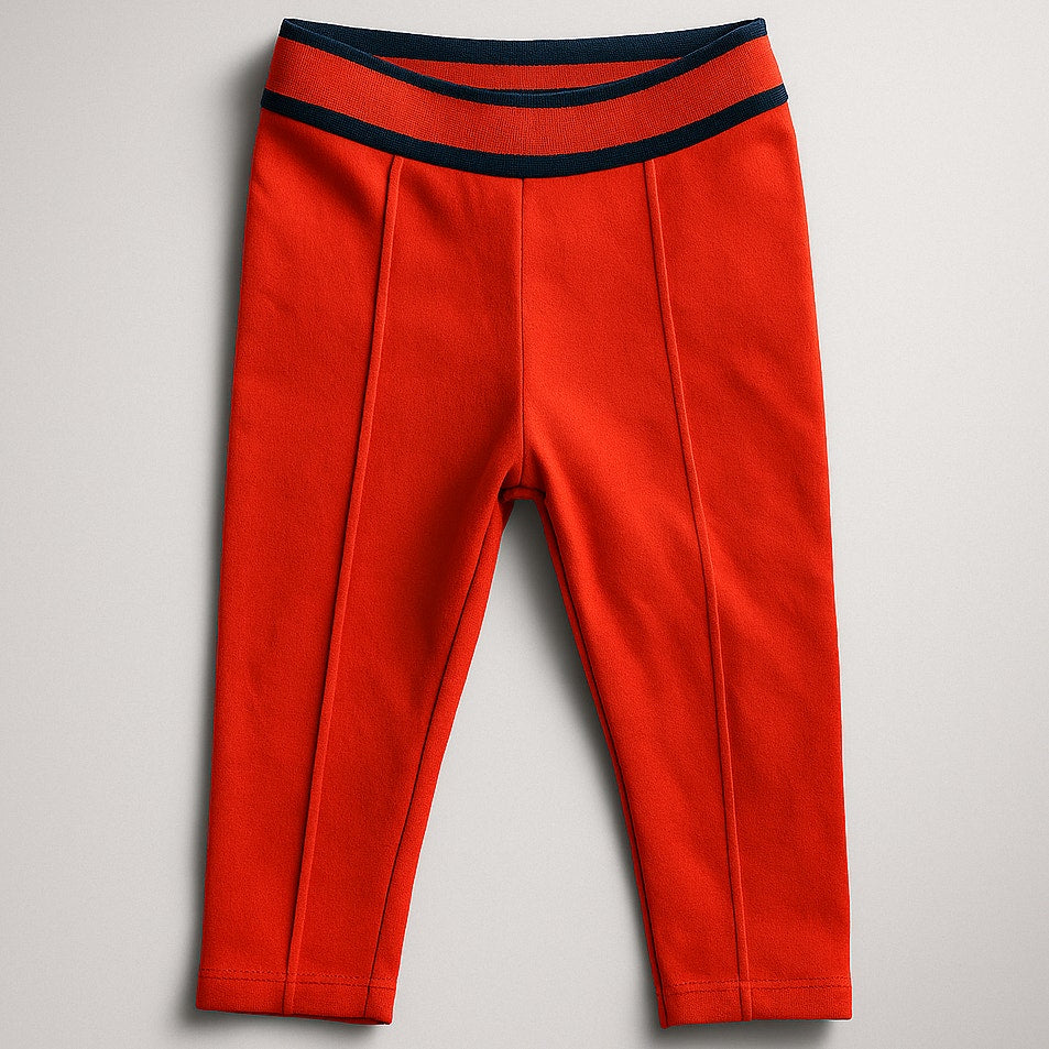 Striped Ponte Pant in Apple Red | 6–12 Months