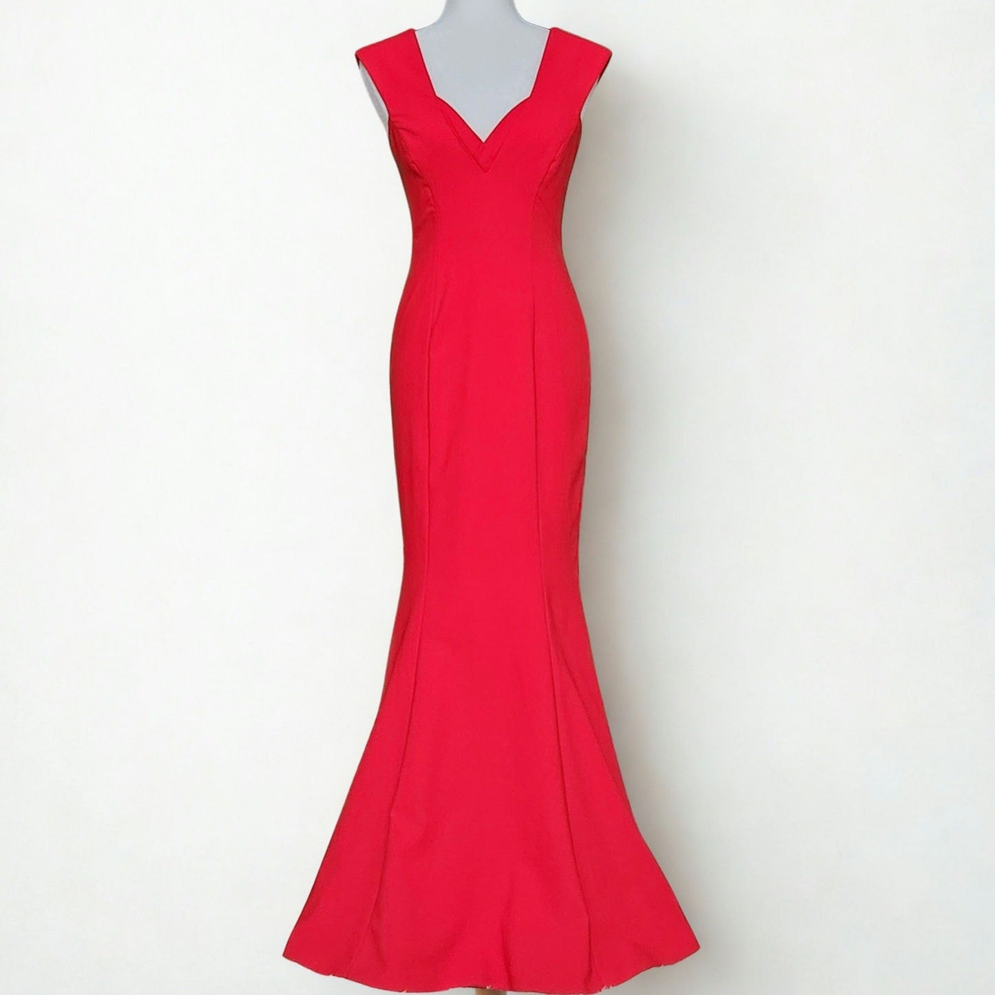 Jay Godfrey Women's Red Cutout Back Sleeveless Mermaid Gown Women’s Size 2 Formal Dress