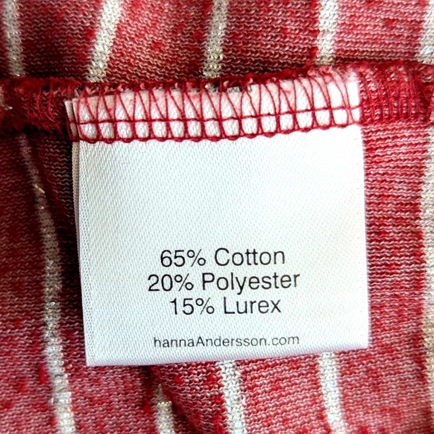 🎄 Hanna Andersson Girls' Striped Lurex Velour Holiday Dress – Cranberry & Silver – Size 110 cm (5)