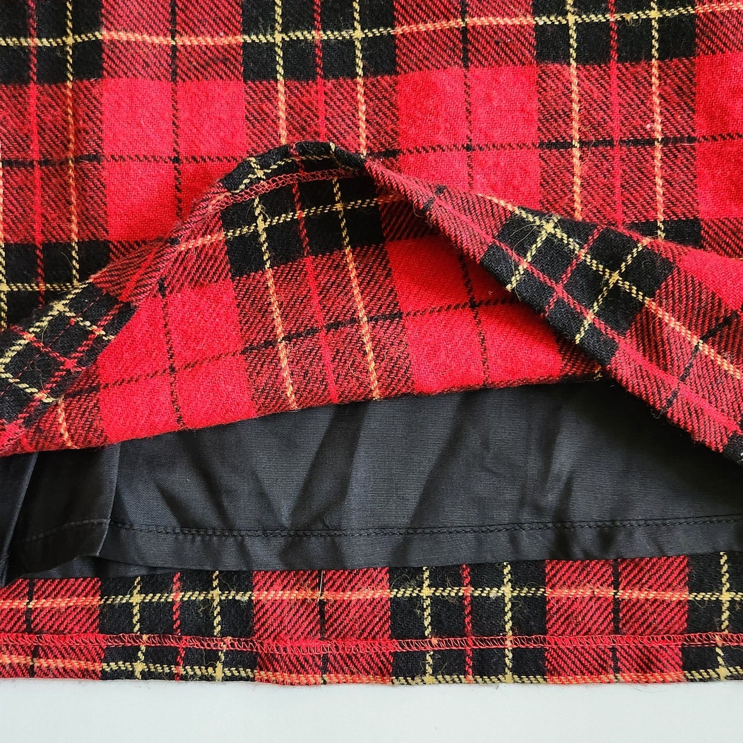 Vintage Talbots Kids Red Plaid Wool Jumper Dress Size 12 | 1990s Girls Wool Blend Shift Dress with Adjustable Straps | Preppy Holiday Outfit