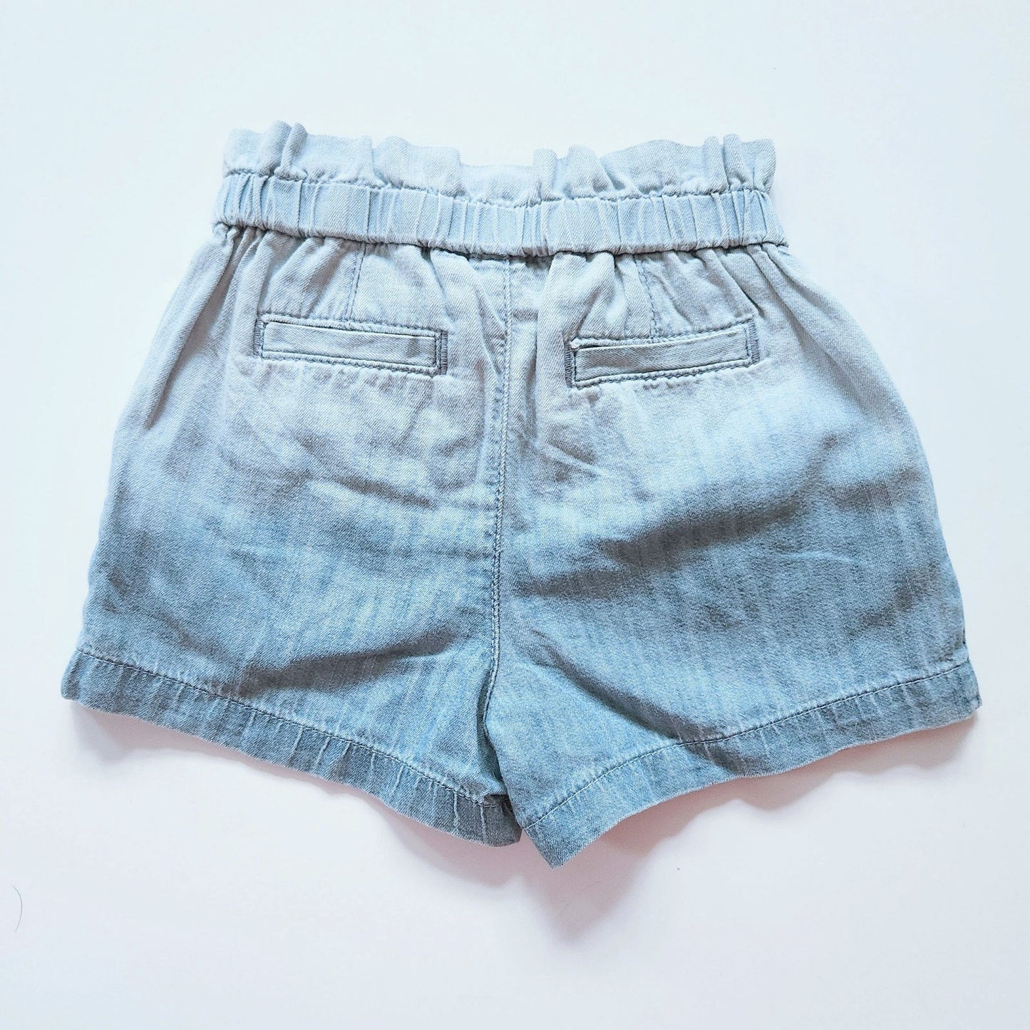 Gap Denim Toddler Girl Chambray Ombre Paper Bag Tie Shorts | Baby 18 to 24 months