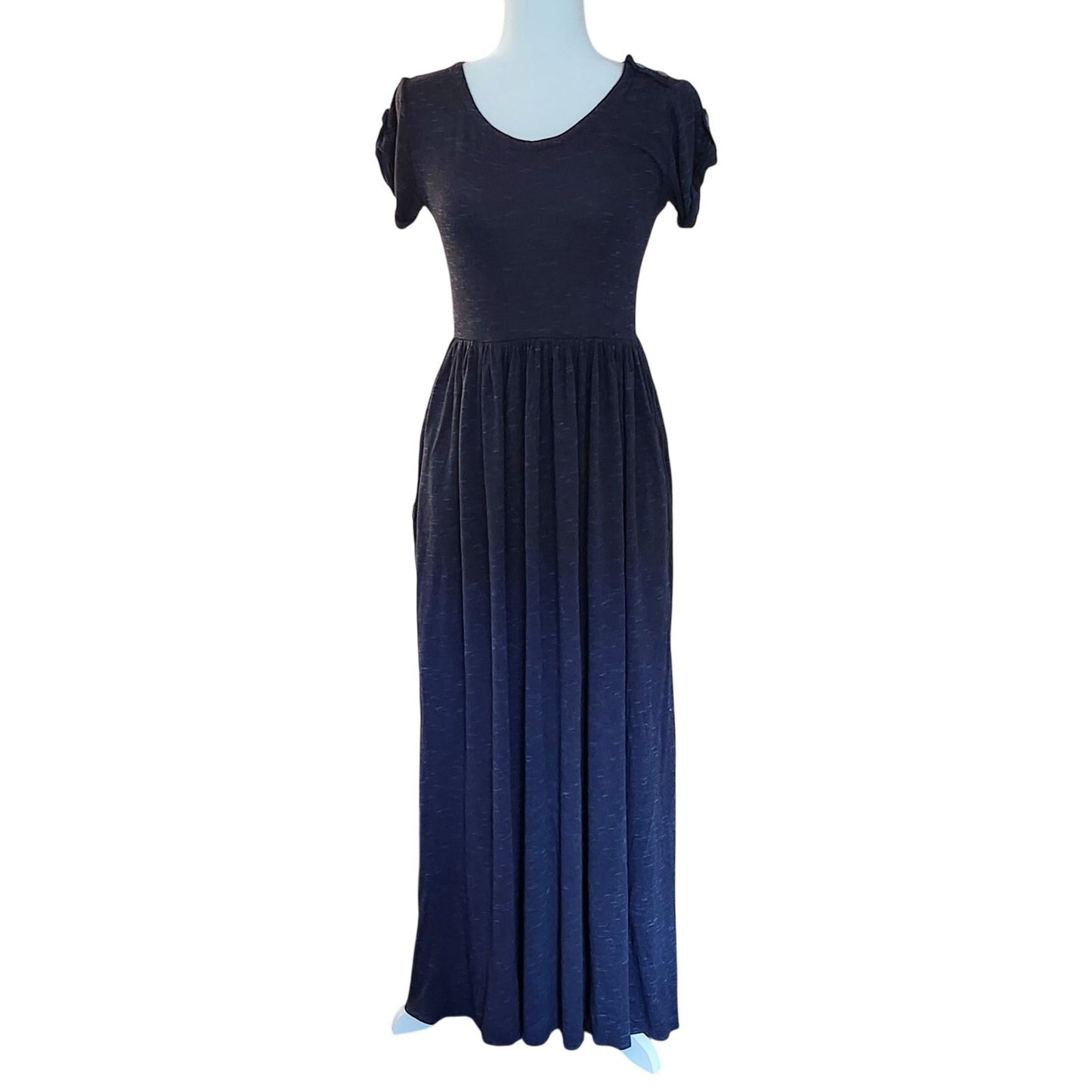 Matilda Jane Deep Water Blue Maxi Dress | Short Sleeve T-Shirt Style | Women's Size Small