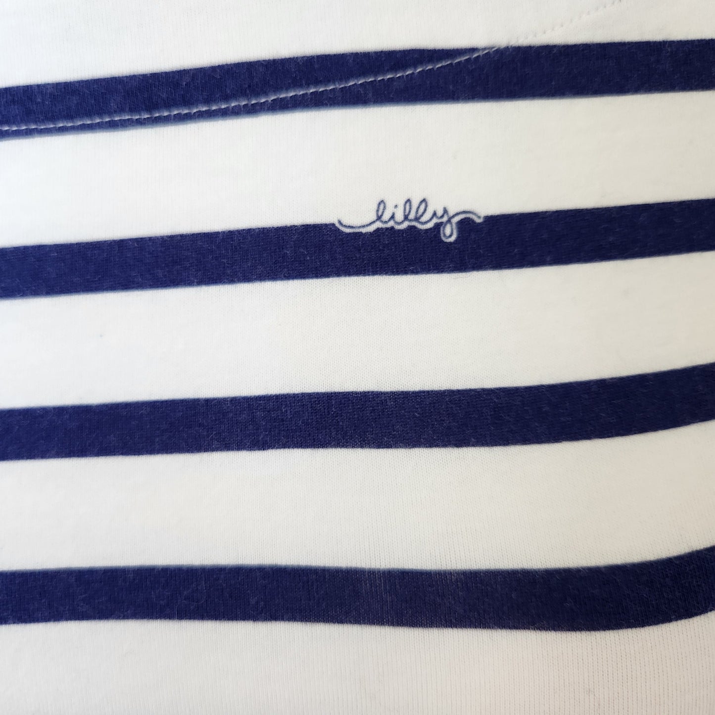 Lilly Pulitzer Beacon Blue Serene Striped Peacock Engineered Dress – Women's Size Small