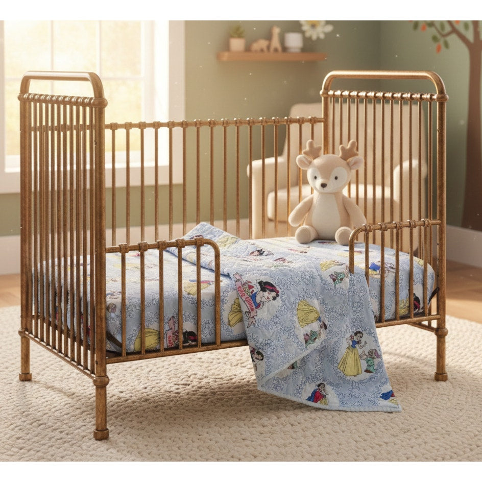 Vintage Dundee Disney Snow White Crib Quilt & Sheet Set (1980s, USA)