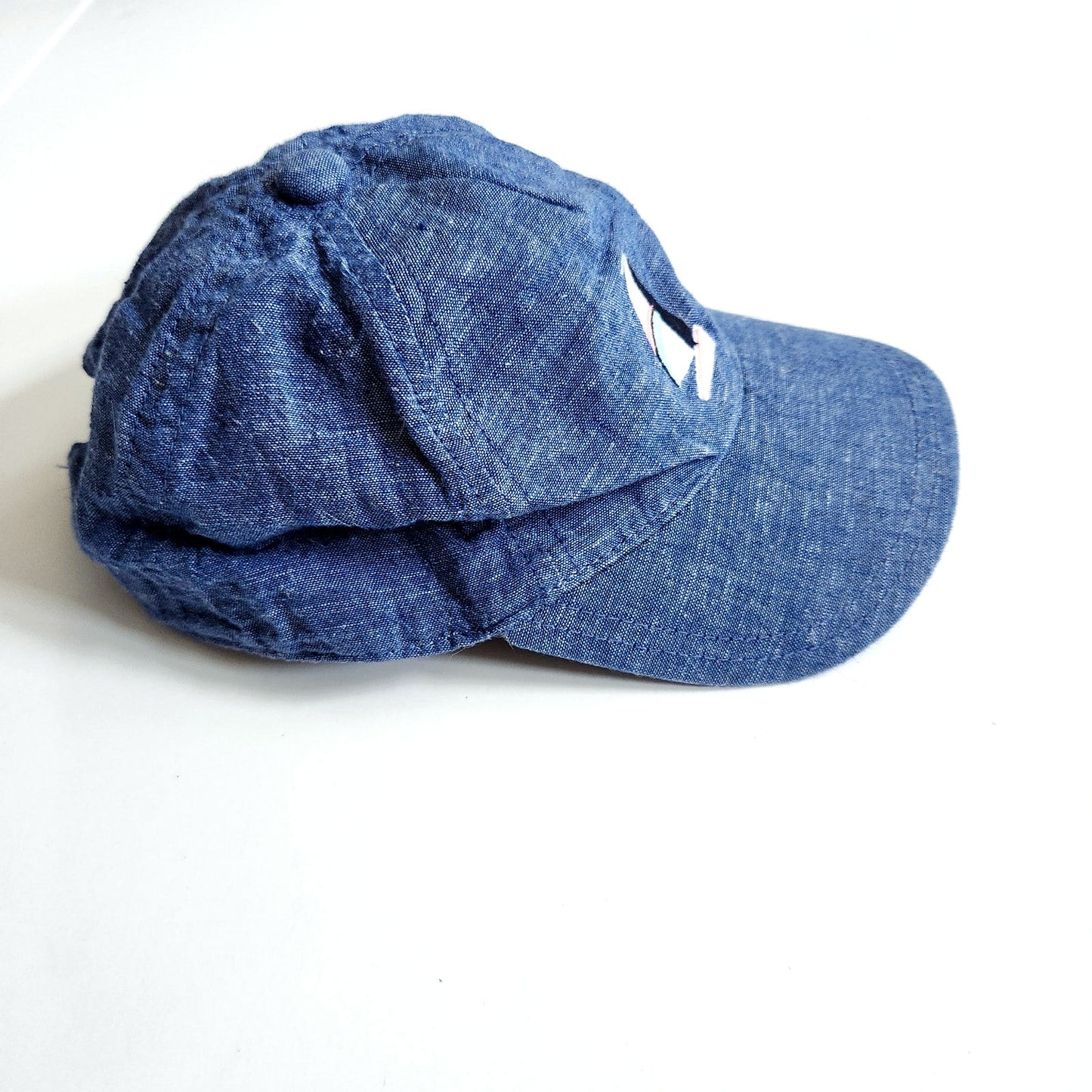 Janie and Jack Heathered Chambray Blue Sailboat Cap Baseball Hat Size 2T to 3
