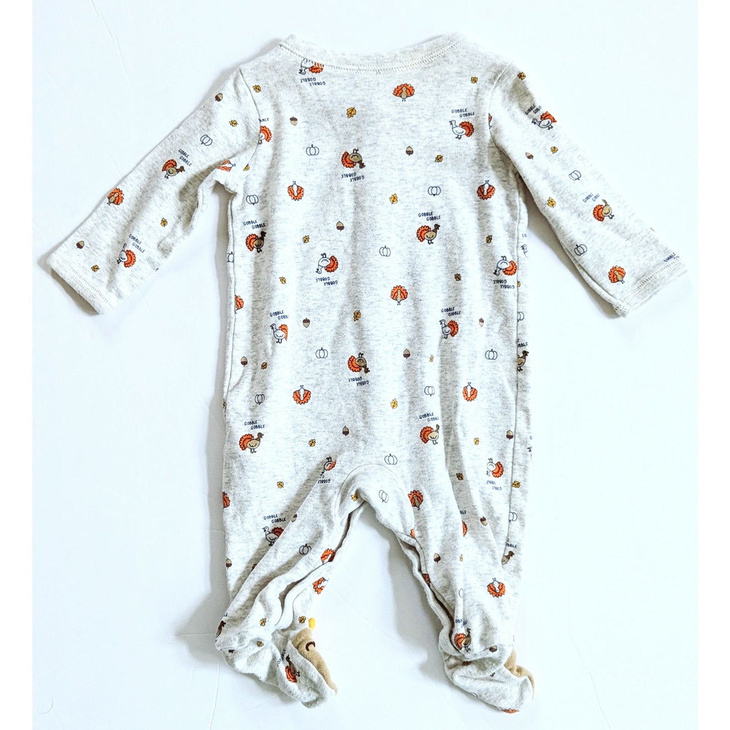 Thanksgiving Footie Pajamas – Turkey Snap Sleep & Play Unisex - 3M