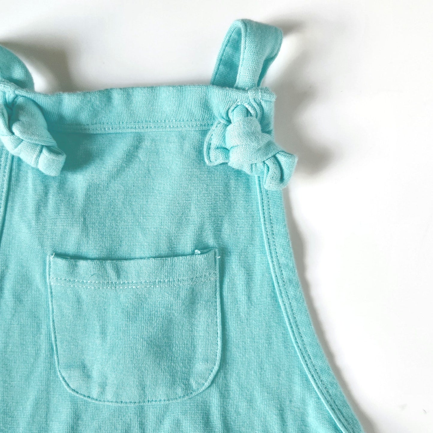 Bamboo Jersey Adjustable Overall Romper Pants – Turquoise Size 3T NWOT