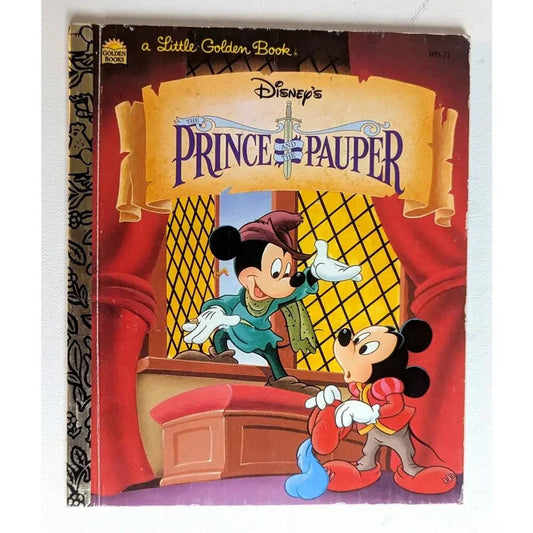 1996 Disney Little Golden Book “The Prince and the Pauper” – Mickey Mouse & Goofy Classic