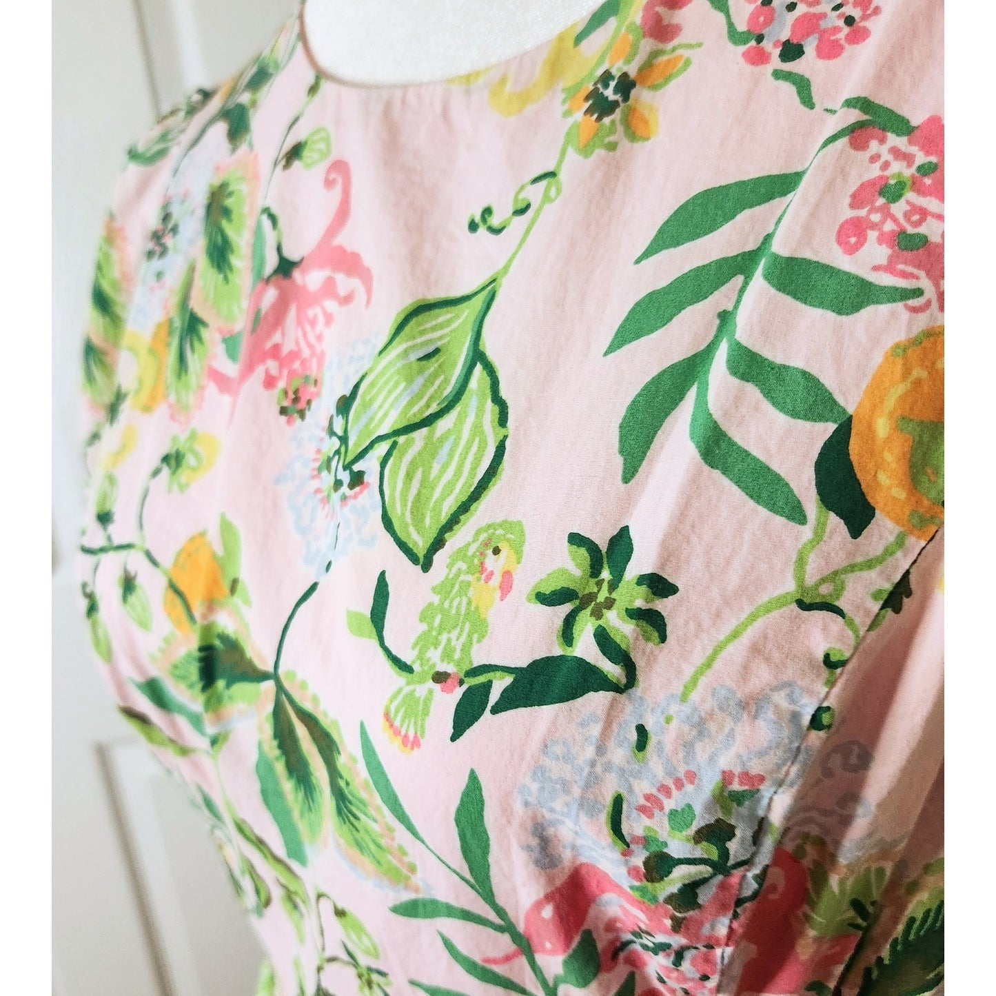 Lilly Pulitzer Women's Lyssa Floral Cotton Midi Dress Multi Via Amore Spritzer Size 8