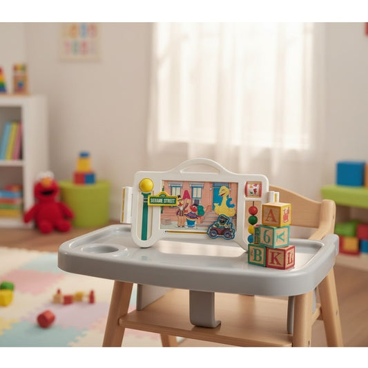 🧸 Vintage 1986 Sesame Street Reversible Activity Center & Food Tray by Muppets, Inc.