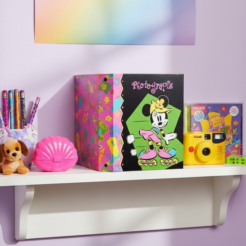 1990s Minnie Mouse Roller Blading Photo Album by C.R. Gibson – Holds 100 Photos | Made in USA