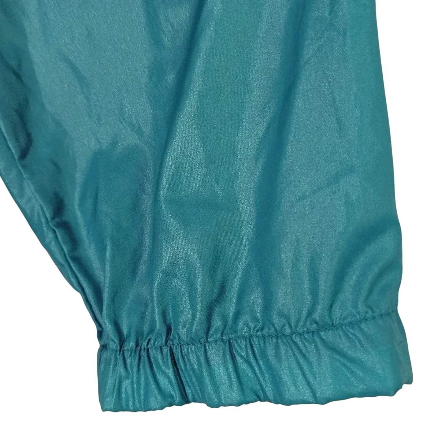 Vintage 80s Lacoste Teal Windbreaker Jacket | Size Large | Retro Nylon Pullover Hoodie