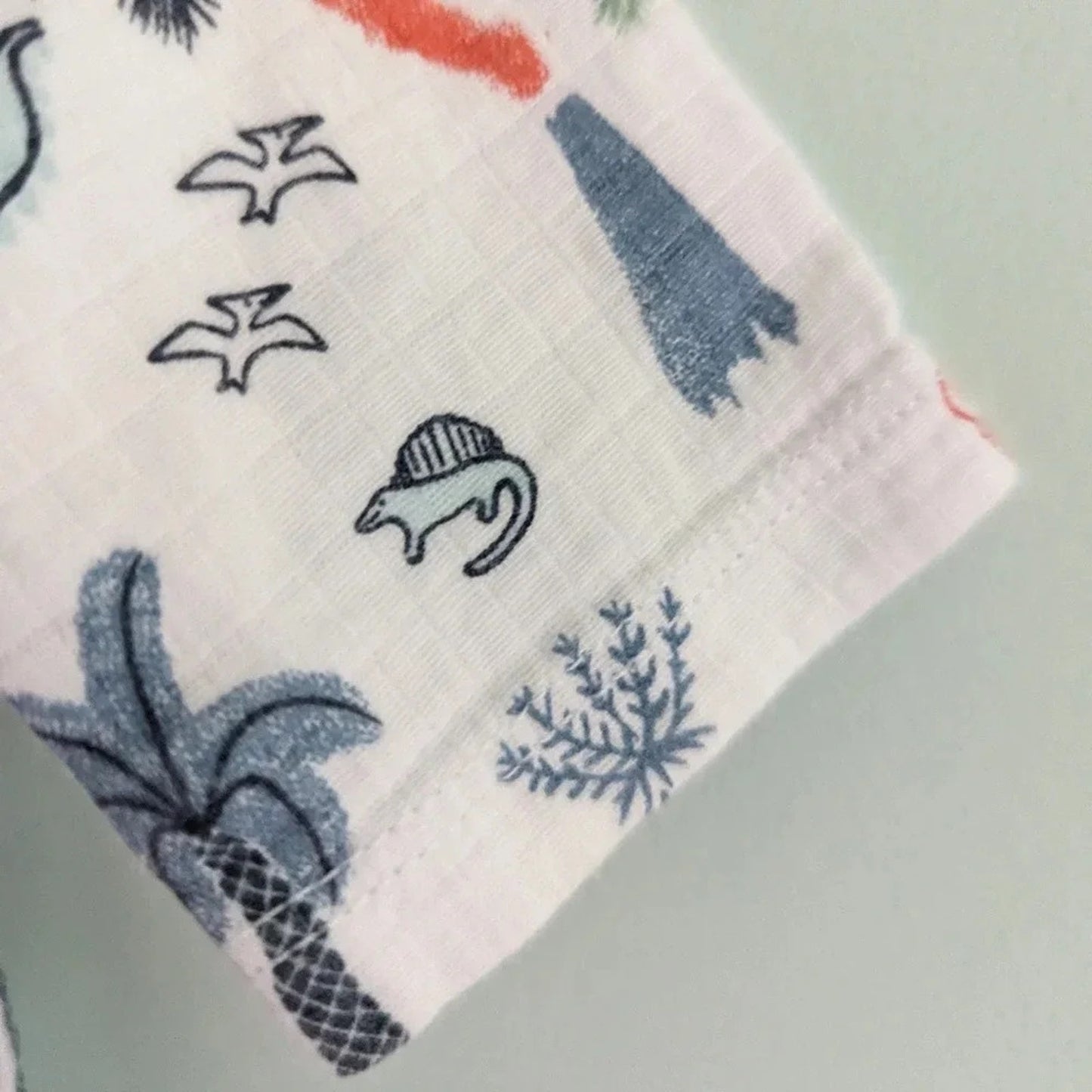 Dinotime Infant Long Sleeve Muslin Footie Zippy | Size 6-9 Months