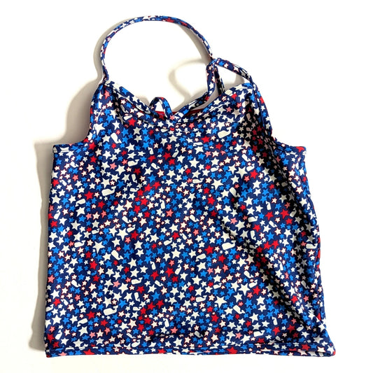 Vineyard Vines Girls Red White Blue Patriotic Tankini Top Size XS 5/6 EUC