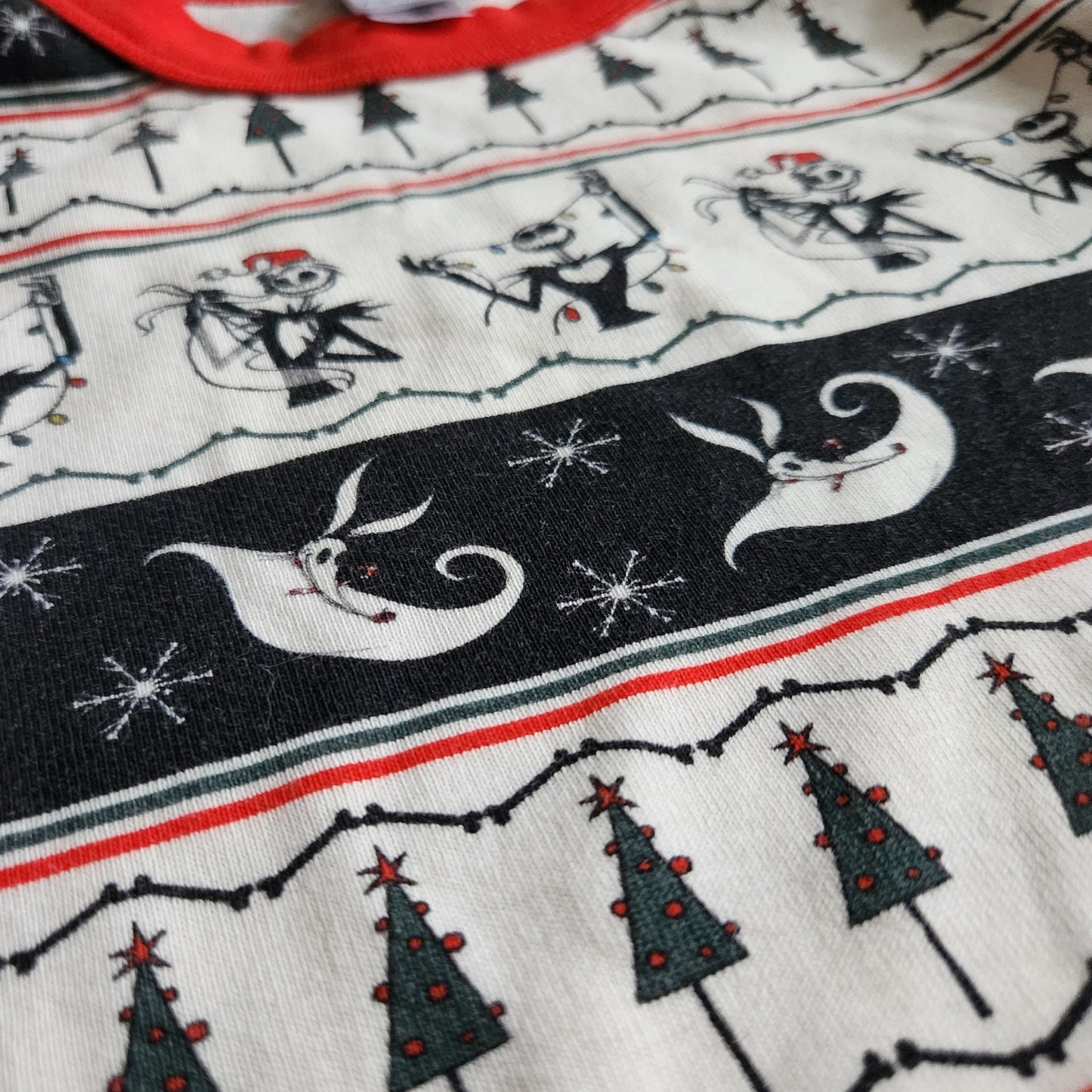 Disney's The Nightmare Before Christmas Halloween Fair Isle Long John Pajamas | Kids Size 8