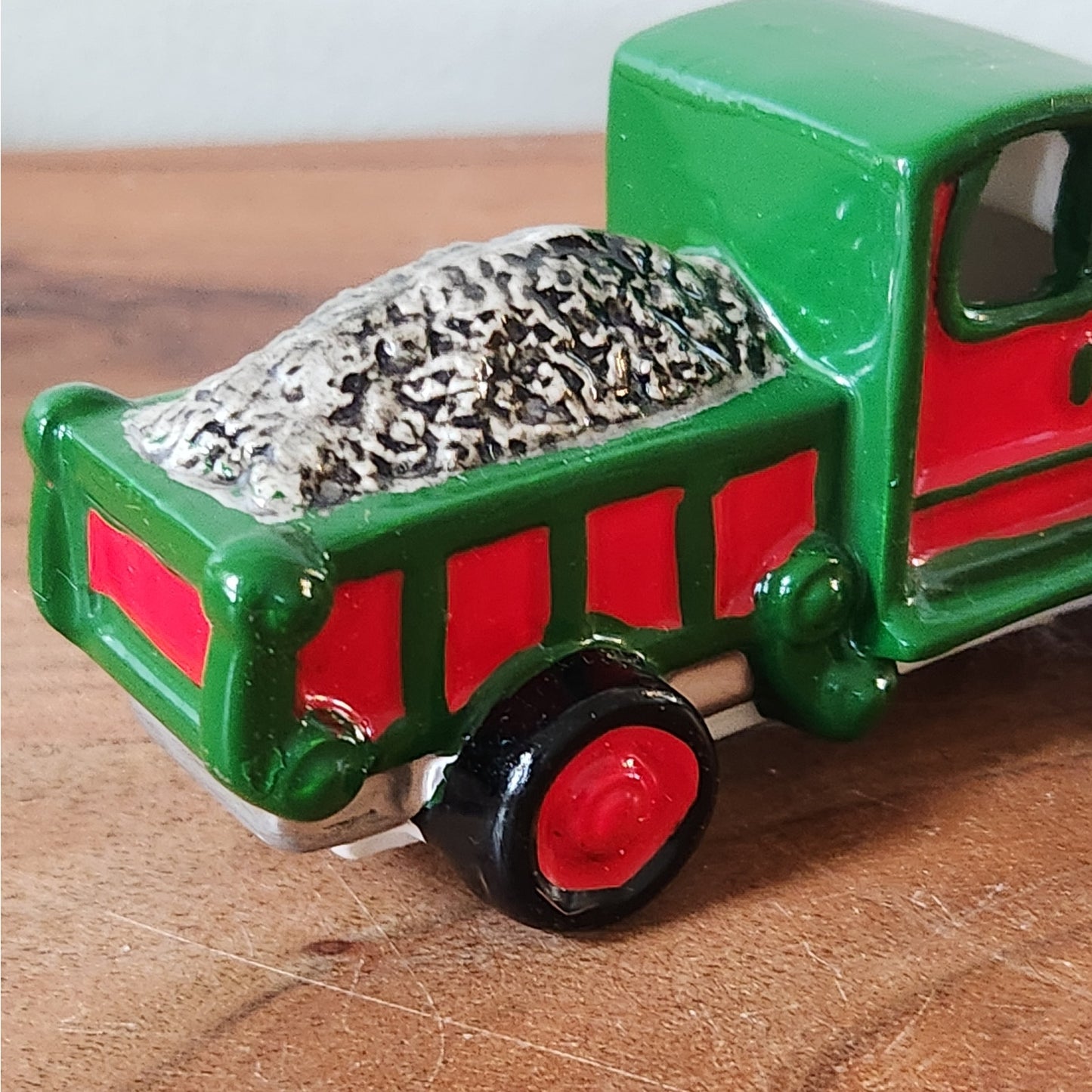 Vintage Department 56 Classic Sedan & Snow Plow — 1990s Snow Village Ceramic Vehicle Set