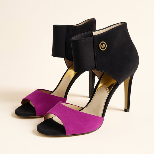 Michael Kors Sivian Bootie Suede Pomegranate Stiletto 4.5” Heels Size Women 8 M