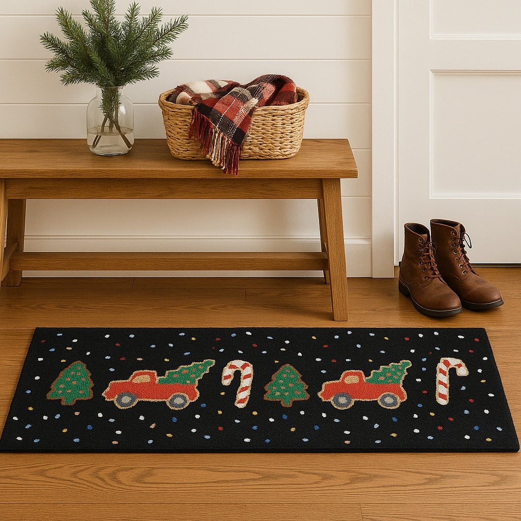 Holiday Truck Confetti Runner Rug – Limited Collector Edition | 20″×60″ (NWT)
