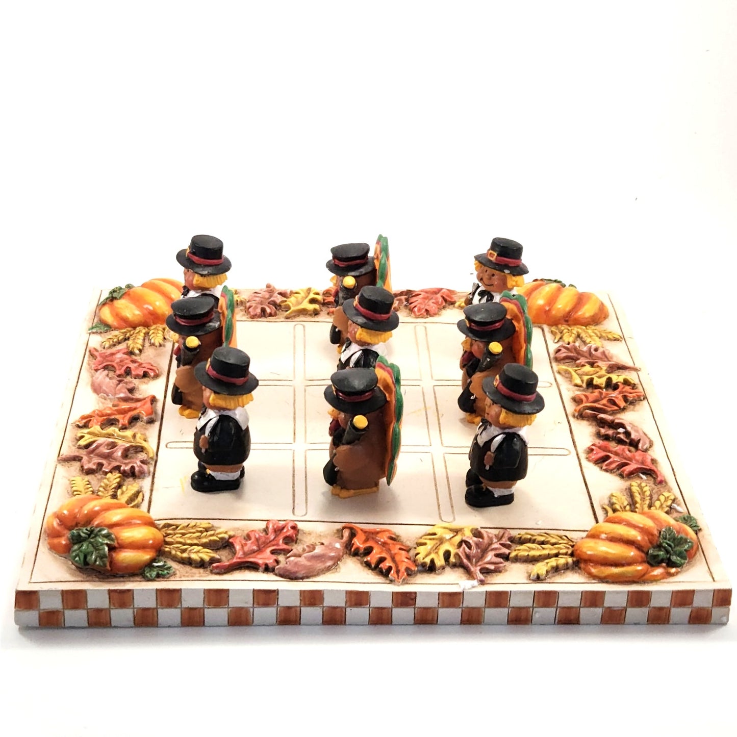 Boney Bunch Thanksgiving Turkey Checkers Set – Fall Harvest Table Décor, Collectible Holiday Game