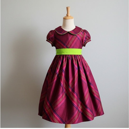 Lilly Pulitzer Girls Size 5 | 100% Silk Plaid Dress